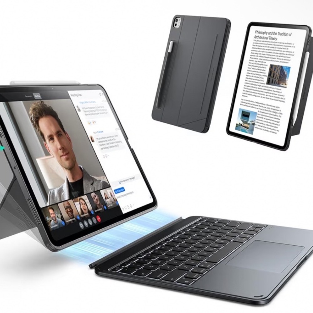 ESR NIB iPad 13 M4 Shift Magnetic Folding Keyboard Case & Cable